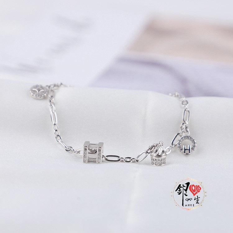  s925純銀 H 時尚 好運連連 招財 手鍊