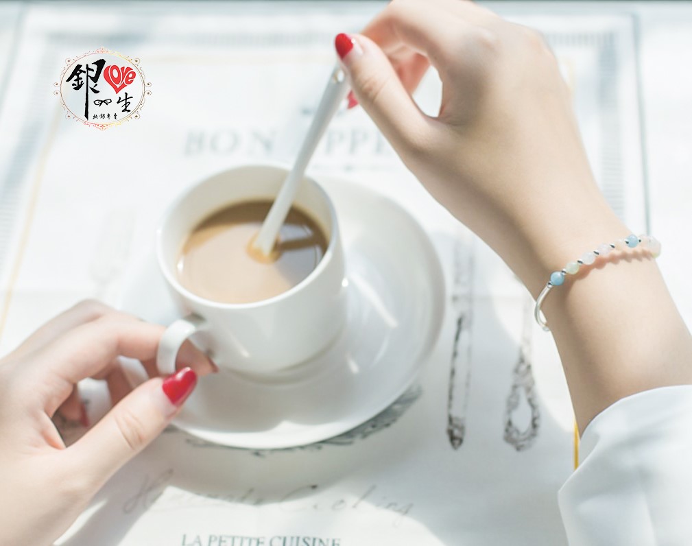  s925純銀  摩根石 清新 銀管 手鍊