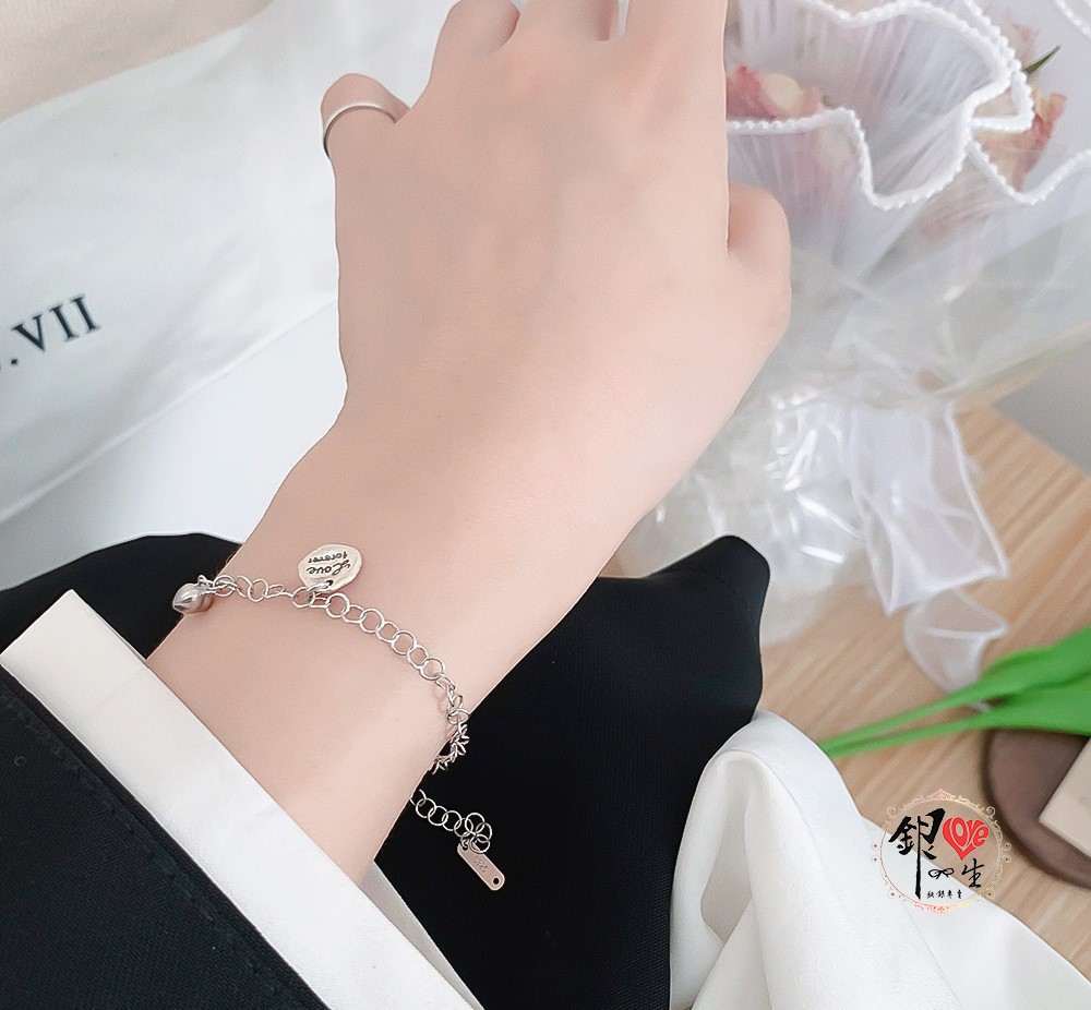 s925純銀ＬＯＶＥ 復古 個性 手鍊