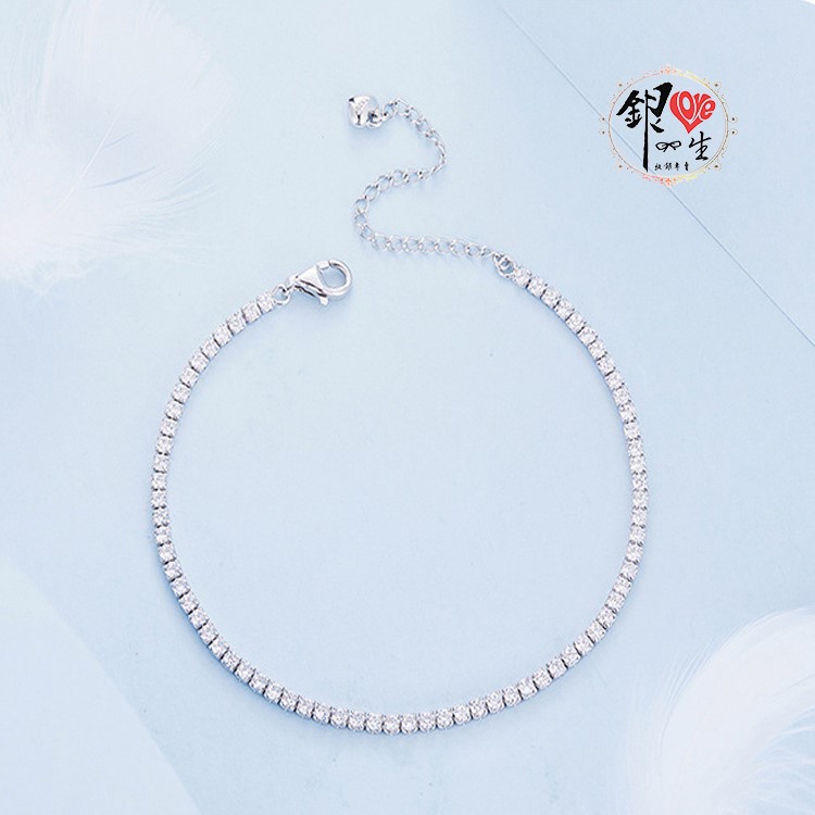  s925純銀 八心八箭 鑽滿 簡約 手鍊