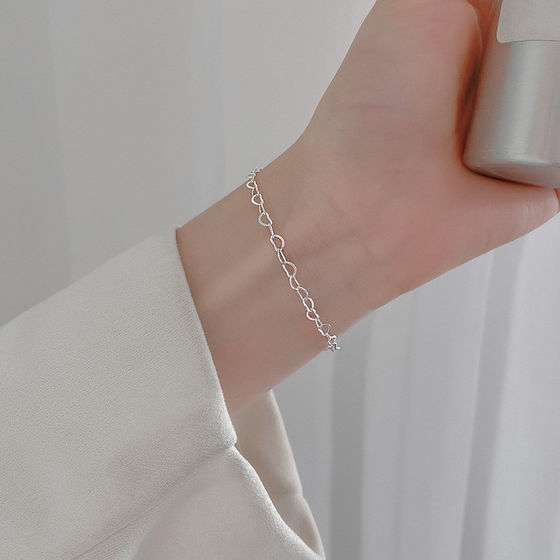 s925純銀 心心相連 手鍊