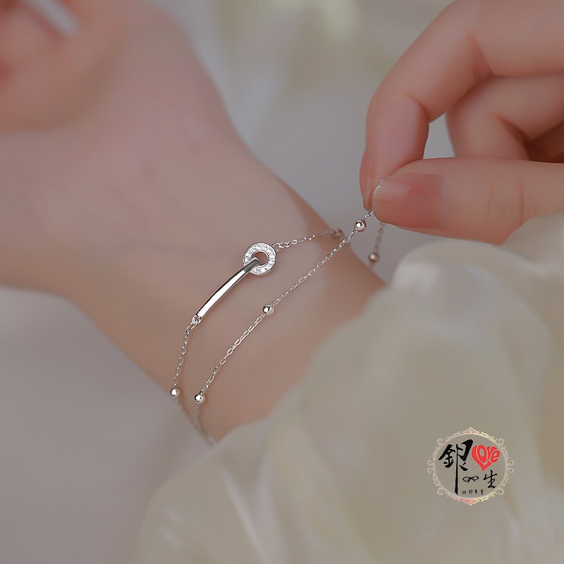 s925純銀  好運連連 如意 福氣 雙層造型 手鍊