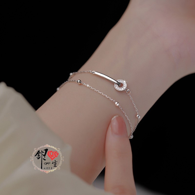s925純銀  好運連連 如意 福氣 雙層造型 手鍊