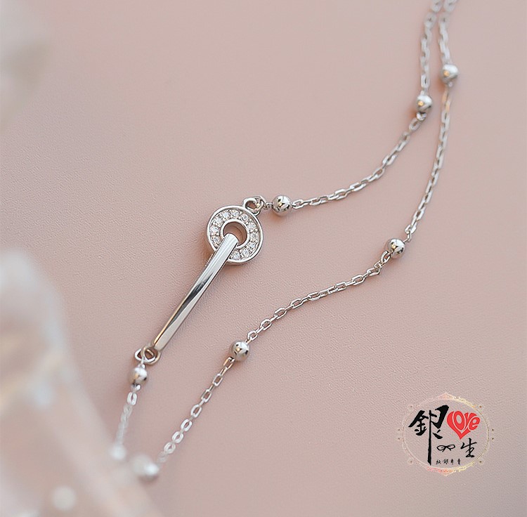 s925純銀  好運連連 如意 福氣 雙層造型 手鍊