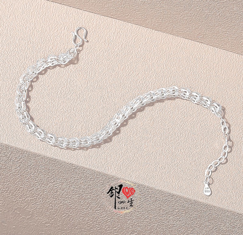 s925純銀 波光 閃亮 鳳鸞之尾 造型 手鍊 