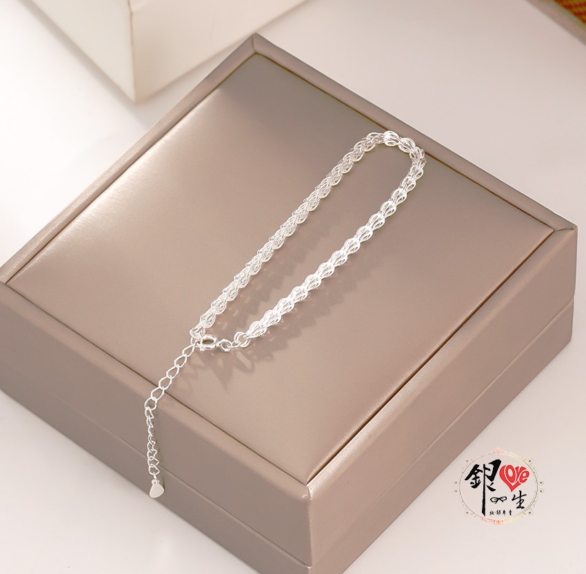 s925純銀 波光 閃亮 鳳鸞之尾 造型 手鍊 