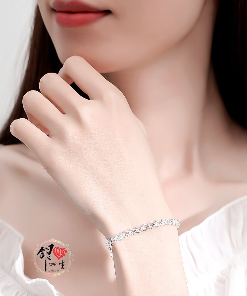 s925純銀 波光 閃亮 鳳鸞之尾 造型 手鍊 