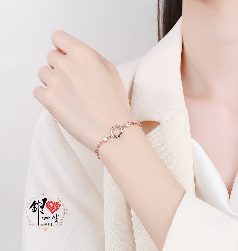 s925純銀 八心八箭 莫比烏斯環 璀璨 手鍊