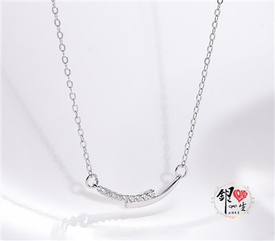 s925純銀項鍊  精緻迷你微笑項鍊