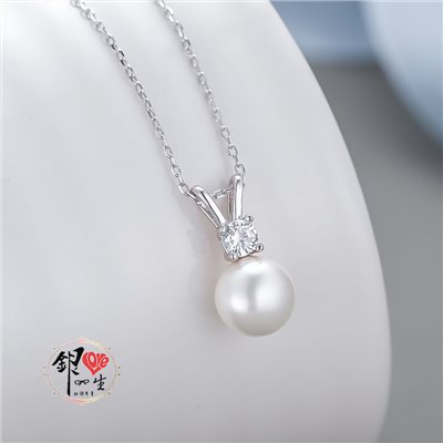 s925純銀項鍊  天然珍珠簡約項鍊