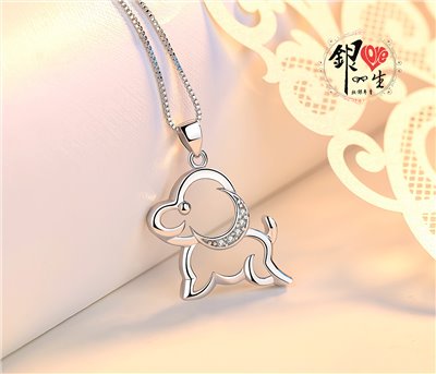 s925純銀項鍊  可愛狗狗項鍊