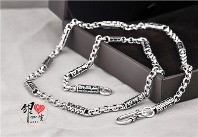 s925純銀項鍊  轉經筒－六字箴言  項鍊 