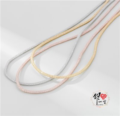 s925純銀項鍊  無限閃耀 編織軟網項鍊