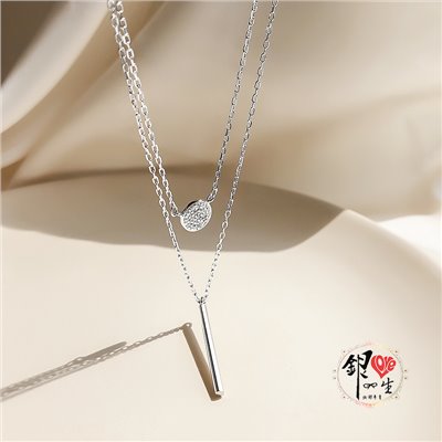 s925純銀  雙層高級感 項鍊