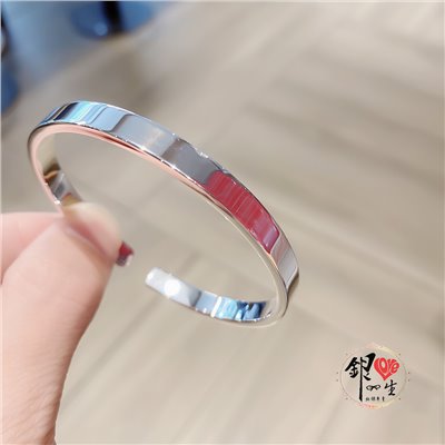 s999純銀 簡約 素面全亮 手鐲 