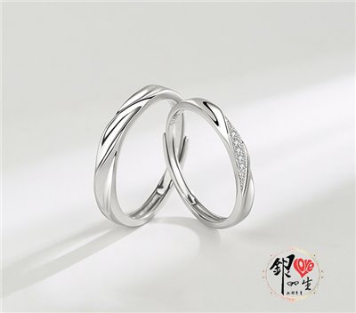 s925純銀 紐紋 簡約 戒