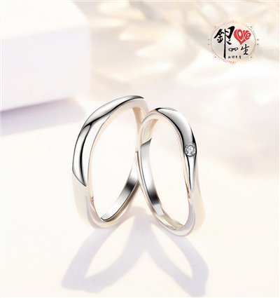 s925純銀戒指  簡約 線條 造型 對戒