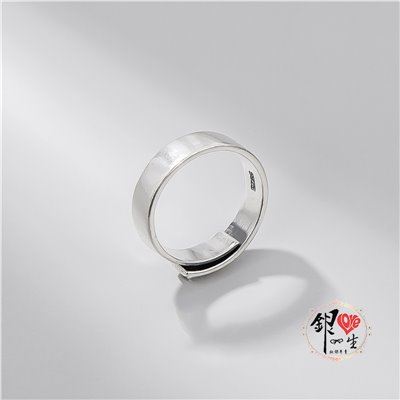 s925純銀戒指 素面寬版 調節 戒