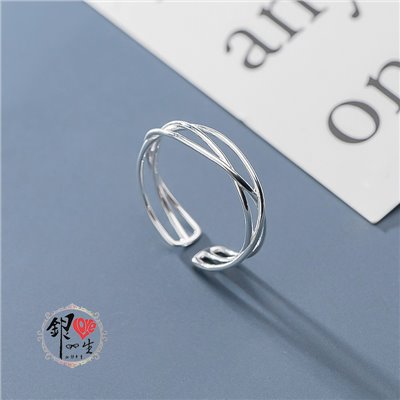  s925純銀 編織交錯 仙氣氣質 戒