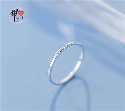 s925純銀 排鑽 精緻 戒