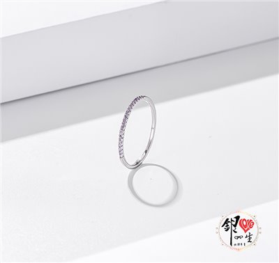 s925純銀 八心八箭 排鑽 精緻  戒