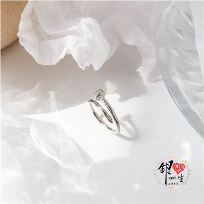 s925純銀 釘子 時尚 創意 造型 戒