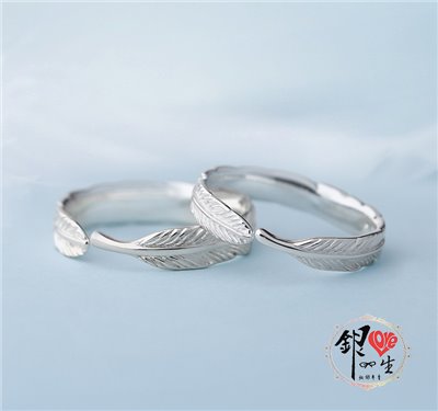 s925純銀戒指 復古羽毛 簡約個性 戒