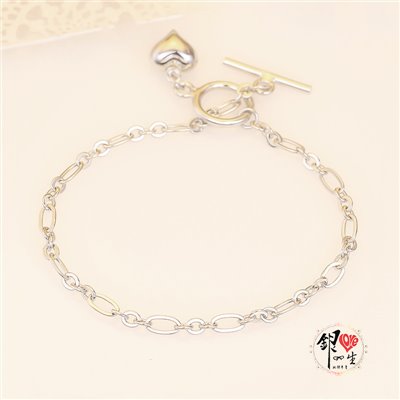 s925純銀 卡扣愛心造型 高級感 手鍊