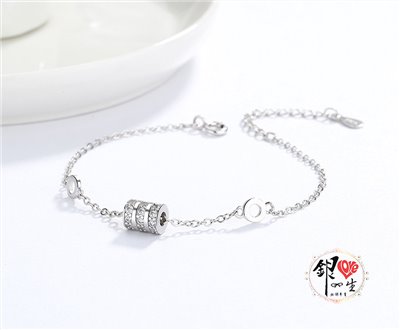 s925純銀 小蠻腰 轉運珠 時尚 手鍊
