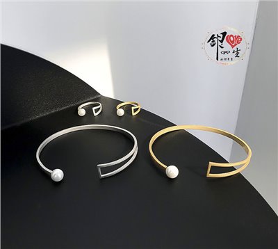 s925純銀 高雅 貝珠  氣質 手鐲