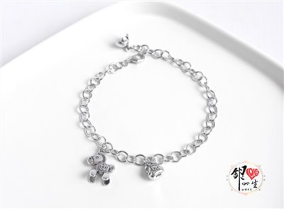  s925純銀 馬上有錢 招財 好運 手鍊