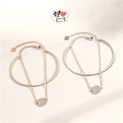 s925純銀 手環手鍊交織 經典 時尚 手鍊