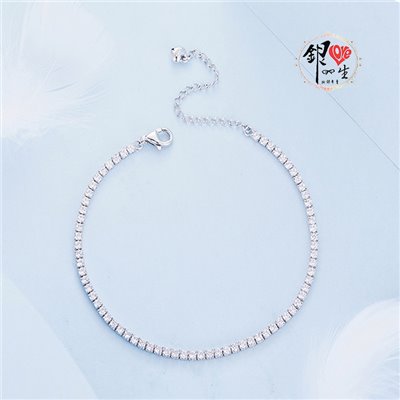  s925純銀 八心八箭 鑽滿 簡約 手鍊