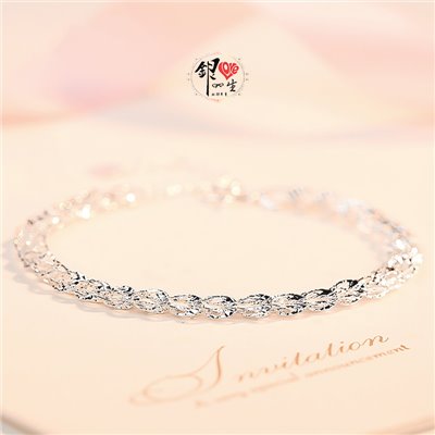 s925純銀 波光 閃亮 鳳鸞之尾 造型 手鍊 